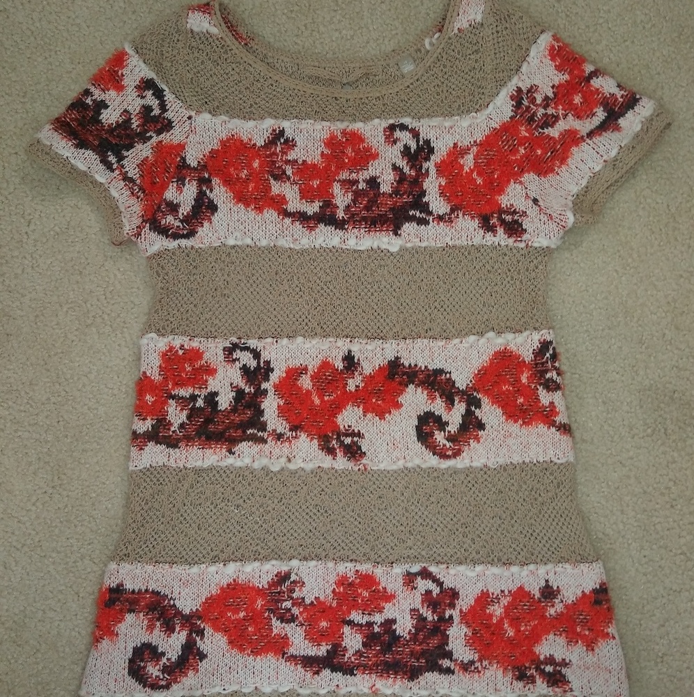 ANTHROPOLOGIE'S K & K BANDED BOUQUET SWEATER - Picture 4 of 8